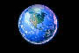 full disk earth view of north america