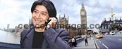 talking on a phone in London