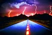 road and lightning