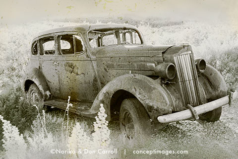 Rustic car art: Packard